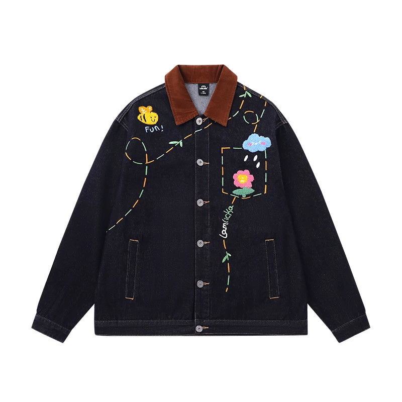 Vintage Embroidered Denim Jacket