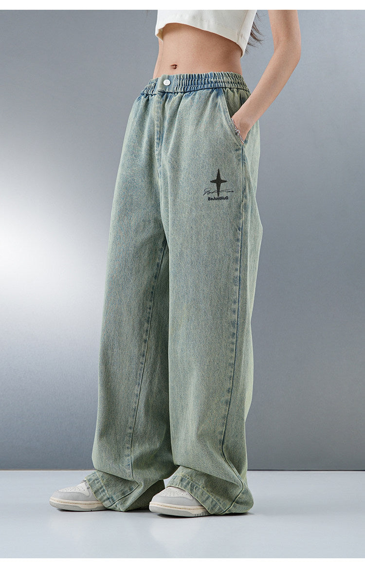 Retro Loose Straight-Leg Denim