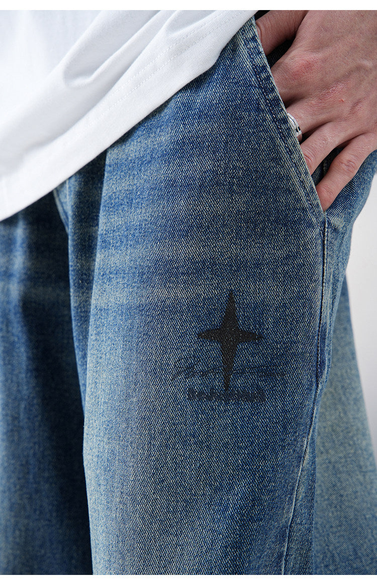 Retro Loose Straight-Leg Denim